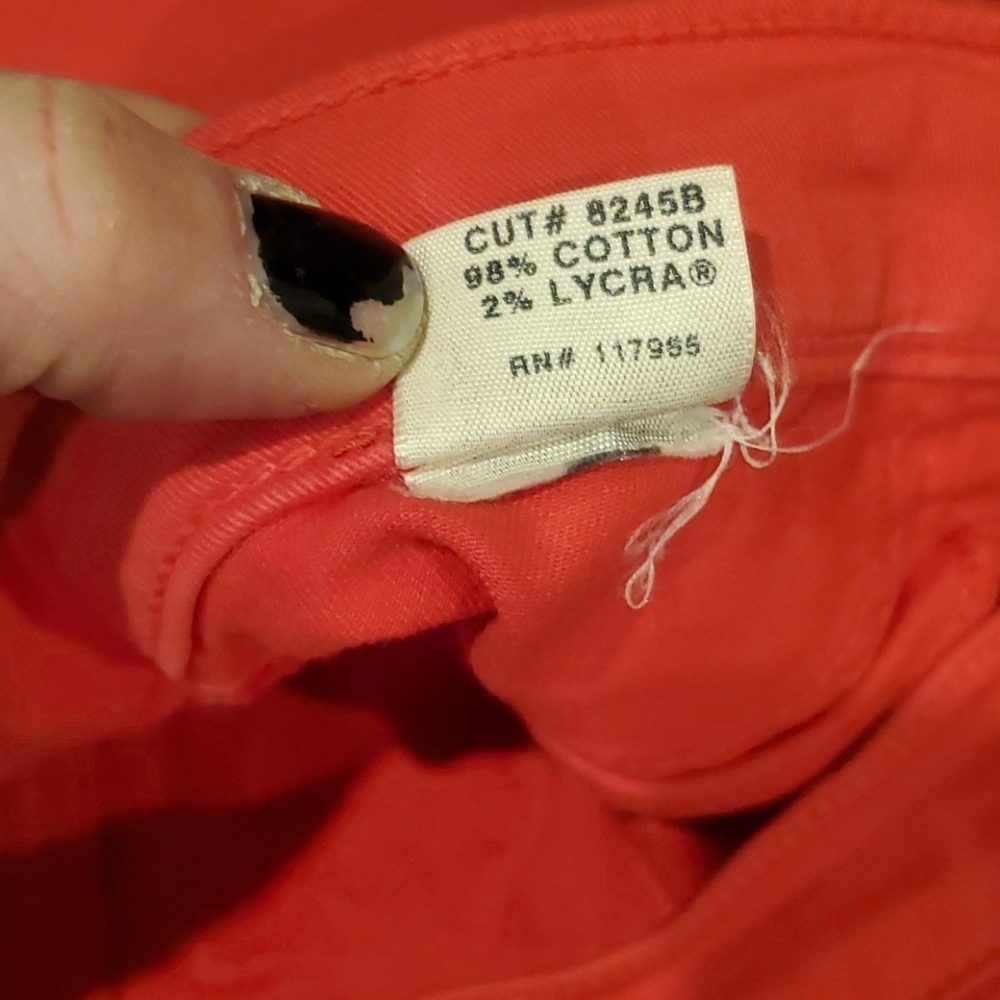 ❤ J BRAND RED LIGHTWEIGHT SUMMER SKINNY LEGGING JEANS, 0 (25) - Picture 4 of 7